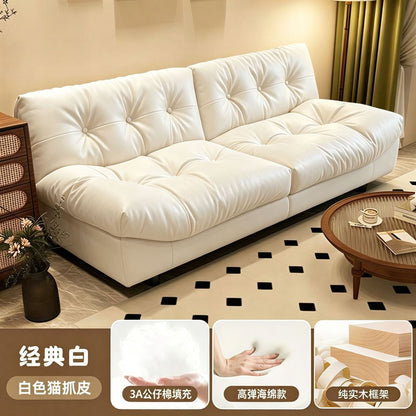 Cloud sofa, modern and simple living room, small household apartment, double leisure, light luxury, Internet celebrity cream style fabric sofa