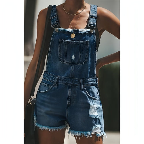 Carmine Juneberry DenimDare™ casual suspender jeans featuring classic denim fabric and adjustable suspenders for a stylish look.