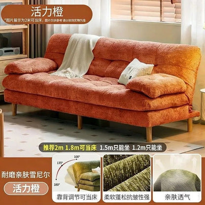 Multifunctional sofa bed, small apartment living room, new model, modern minimalist rental room, foldable sofa bed, integrated and dual-use