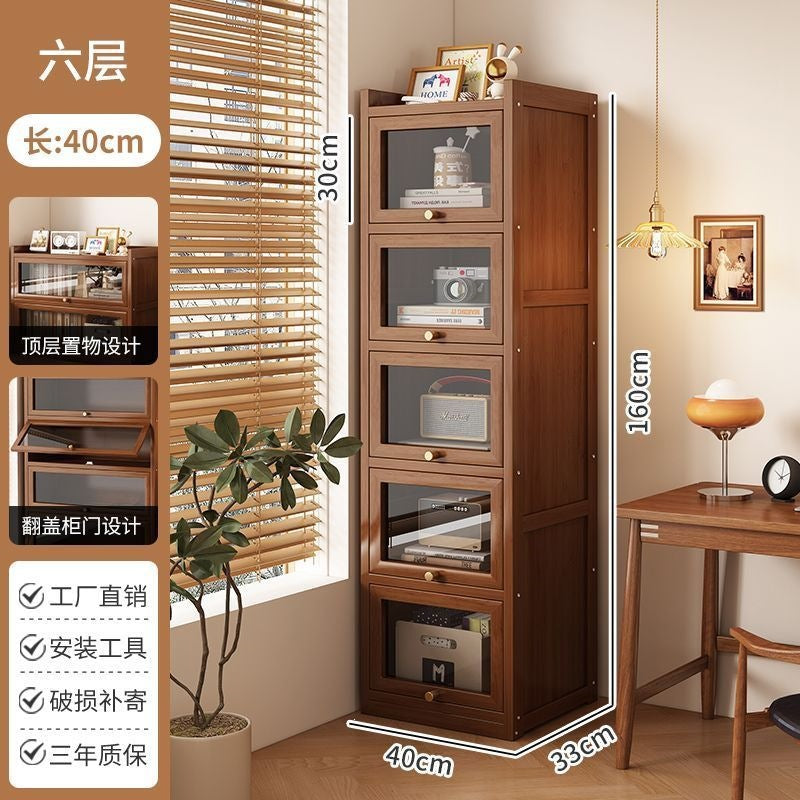 Nanzhu Bookshelf, Floor-standing Storage Rack, Bookcase, Home Living Room Simple Student Storage Cabinet, Storage Cabinet