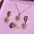 Wholesale European and American retro sunflower jewelry set with necklace and matching accessories by Rose Sand Brier