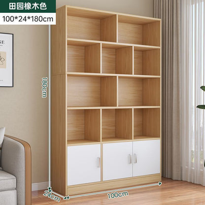 Home floor-standing bookshelf living room storage open storage cabinet office document freely combined cubital cabinet