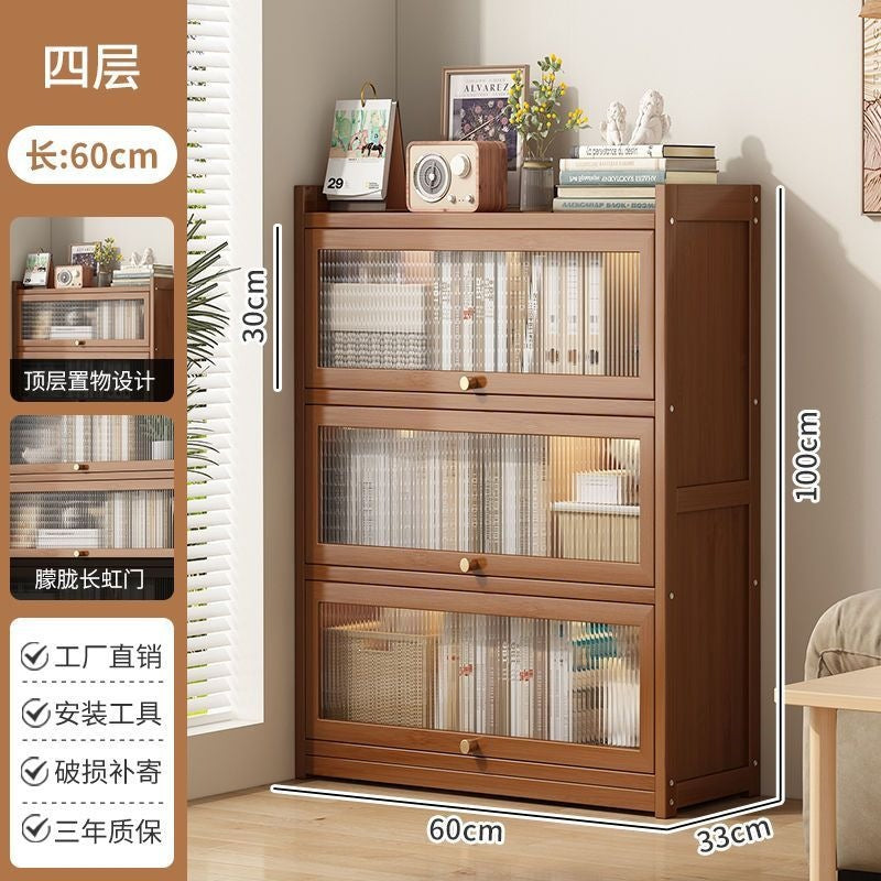 Nanzhu Bookshelf, Floor-standing Storage Rack, Bookcase, Home Living Room Simple Student Storage Cabinet, Storage Cabinet