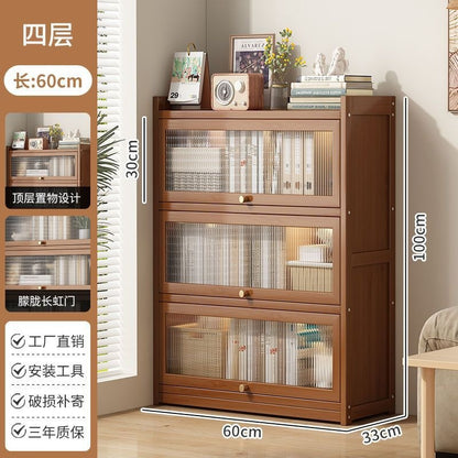 Nanzhu Bookshelf, Floor-standing Storage Rack, Bookcase, Home Living Room Simple Student Storage Cabinet, Storage Cabinet
