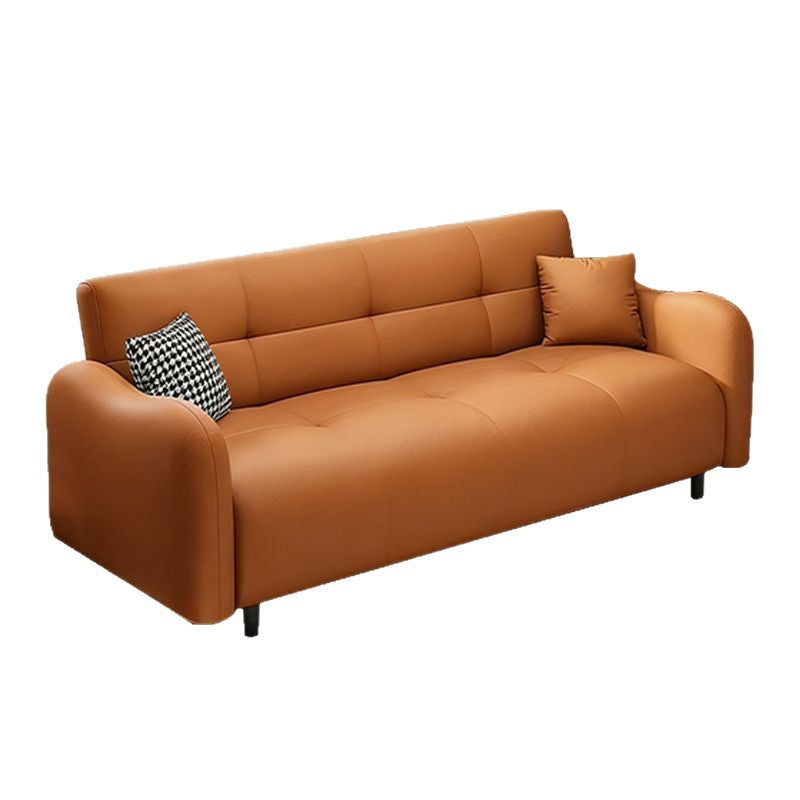 Sofa small apartment new cat-scratch leather sofa bed, office sofa bed, modern minimalist, living room foldable for dual use