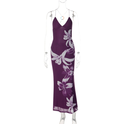 Women’s summer vacation sexy deep V plunge neck mesh top with floral print, by Pear Daisy, perfect for relaxed home or garden wear.