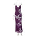 Women’s summer vacation sexy deep V plunge neck mesh top with floral print, by Pear Daisy, perfect for relaxed home or garden wear.