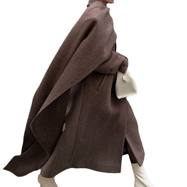 Carmine Juneberry Urban Drape Wool Coat, 25 Edition, stylish jacket with a tailored fit and classic wool fabric in a neutral color.