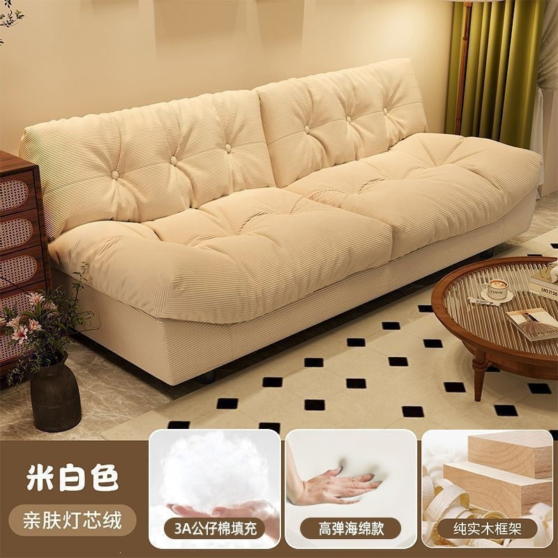 Yunduo sofa small apartment for home use, two-person internet-famous fully renovated rental apartment, straight row 2026 fabric sofa living room