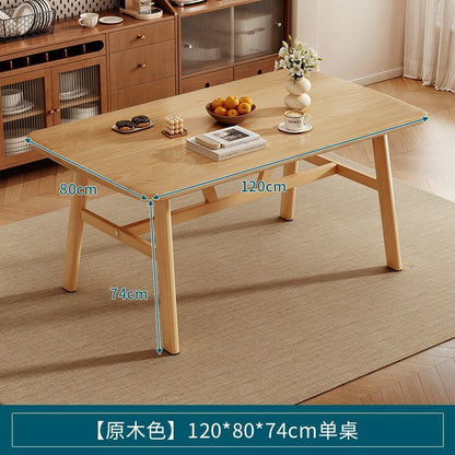 Dining table and chair combination, small apartment, household rectangular table and chairs, commercial breakfast shop dining table and chairs, fast food restaurant, iron horn chair
