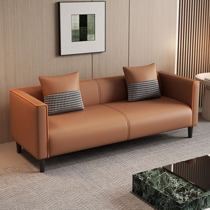 New living room sofa, minimalist modern tech fabric sofa, beauty salon rental small unit cat paw leather sofa