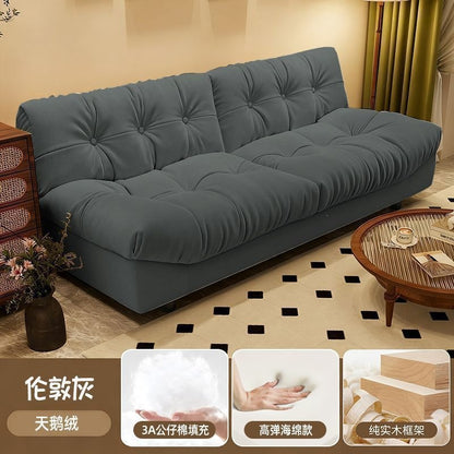 Yunduo sofa small apartment for home use, two-person internet-famous fully renovated rental apartment, straight row 2026 fabric sofa living room