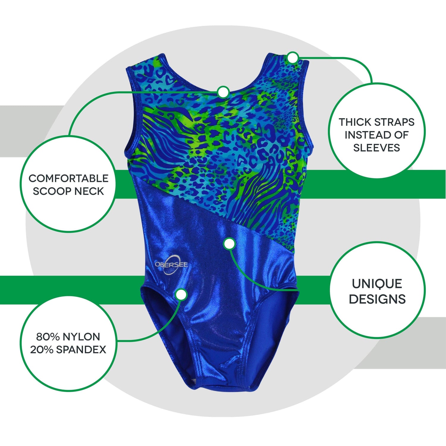 Green leopard print Obersee girls&