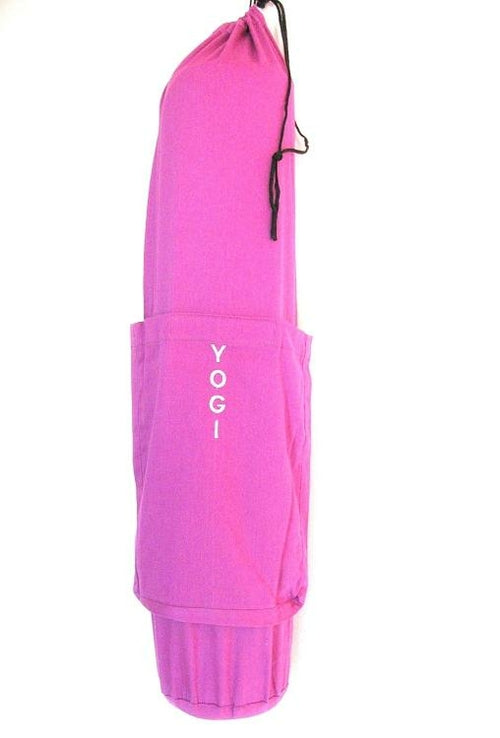 Purple OMSutra yoga mat bag by Alabaster, designed for carrying yoga mats and accessories in a stylish Bags &amp; Wallets style.