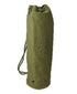 Olive green OMSutra OM Mahashakti Yoga Bag from Alabaster, designed for carrying yoga mats and accessories.