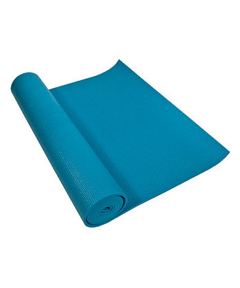 Alabaster OMSutra Studio Yoga Mat 6mm Deluxe in sky blue, textured surface, ideal for yoga and fitness exercises.