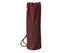 Chocolate brown OMSutra OM Mahashakti yoga bag made of durable fabric, designed for carrying yoga mats.