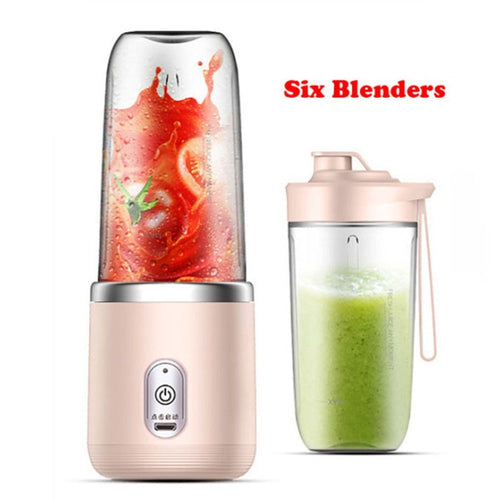 Yellow Pandora twin gear portable juice blender, compact kitchen appliance with stainless steel blending jars and ergonomic design.