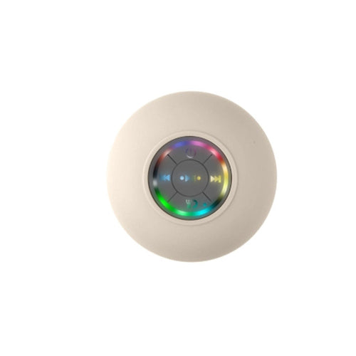 Mini waterproof RGB Bluetooth speaker by Yellow Pandora, showing colorful LED lights and compact design for portable audio.