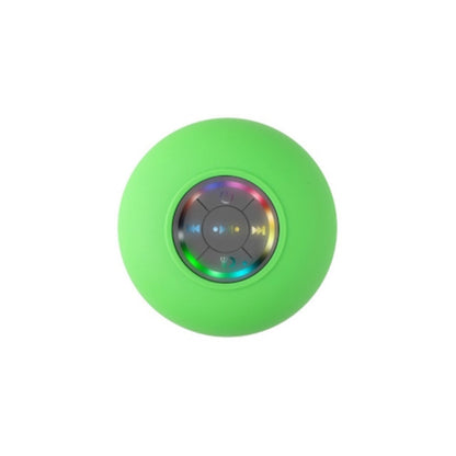 Mini Waterproof RGB Bluetooth speaker by Yellow Pandora, showing its compact design, colorful lights, and waterproof exterior.