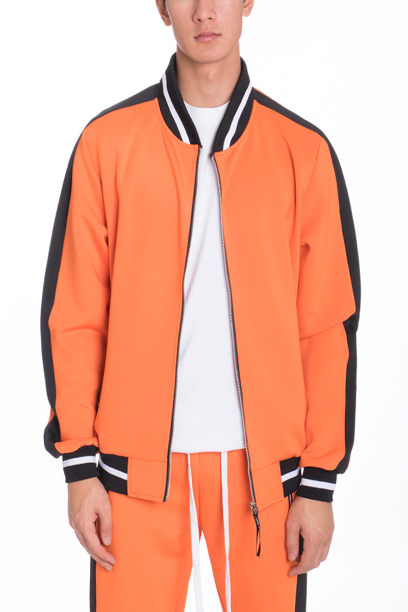 Lime Milo Rally Track Jacket for activewear, featuring sporty design with a zip-up front and breathable fabric.