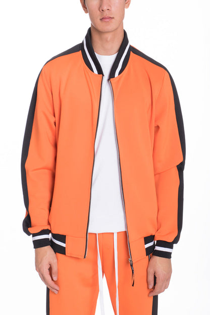 Lime Milo Rally Track Jacket for activewear, featuring sporty design with a zip-up front and breathable fabric.