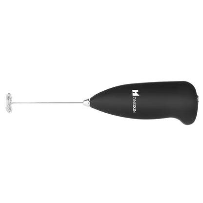 Stainless steel milk frother and foamer blender by Teal Simba, used for making creamy froth for coffee and beverages.
