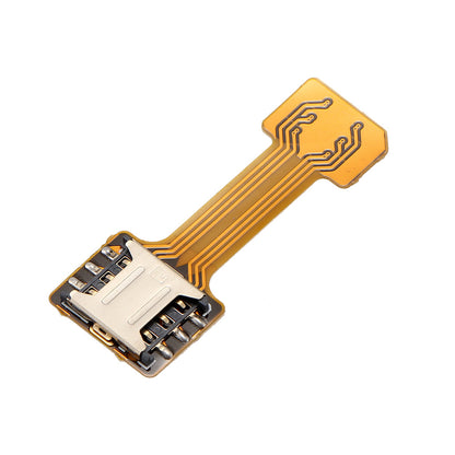Teal Simba Hybrid Double Dual SIM Card Micro SD Adapter for smartphones and tablets, shown in a close-up view.