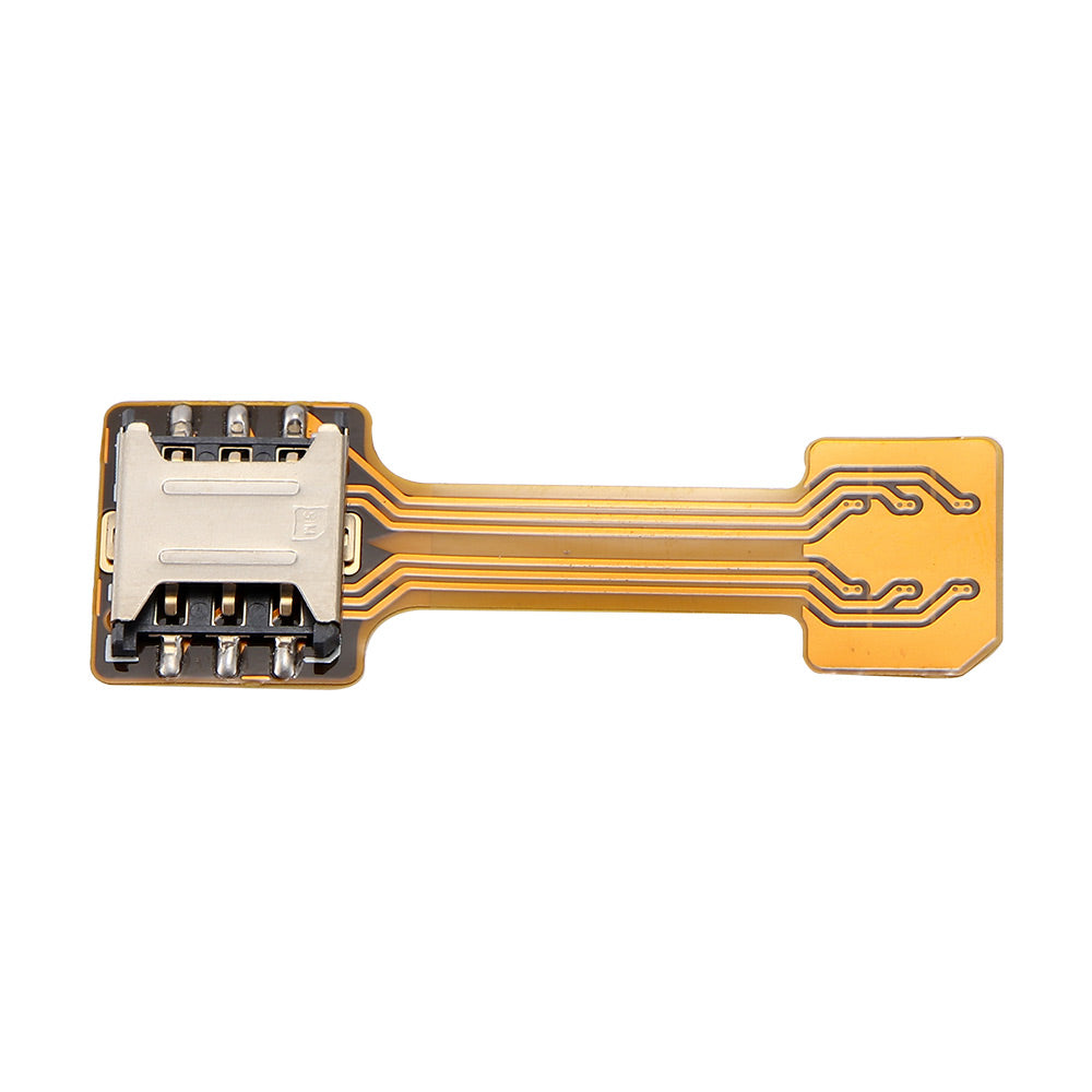 Teal Simba Hybrid Double Dual SIM Card Micro SD Adapter for mobile devices, shown in a close-up image.