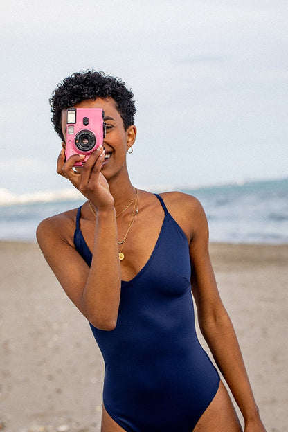 Blue marine one-piece swimsuit from Silver Daedalus Tana lingerie collection, featuring elegant and comfortable design.