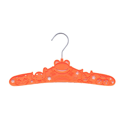 Orange dinosaur raincoat for kids with a free hanger, made by Magenta Ash, featuring playful dinosaur design for children.