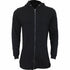 Black Jasper Gothic Rock ladies fish tail full zip hoody with zip sleeves, black fashion accessory with gothic style details.