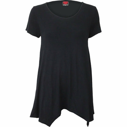 Black Jasper urban fashion smock tunic casual top, loose-fit T-shirt with relaxed style and soft fabric, worn as a versatile casual shirt.