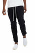Lime Milo gathered cotton sweatpants, soft and comfortable pants with a relaxed fit, shown in black in the product image.