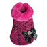 Lime Aeneas Belle Fur Coat for pets, stylish and warm pet clothing in soft fur material, shown on a small dog.