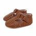 Rose Chestnut Dakota baby and toddler first pre walker shoes in tan leather, featuring soft soles and adjustable straps.