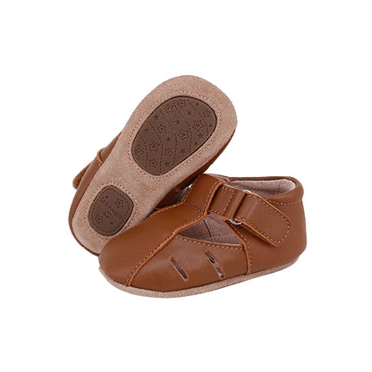 Rose Chestnut Dakota Baby &amp; Toddler First Walker Shoes in tan with soft soles, designed for comfortable early walking.