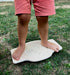 Red Oceanus Maze Wooden Balance Board, a natural wooden furniture piece with a maze design for decorative or functional use.