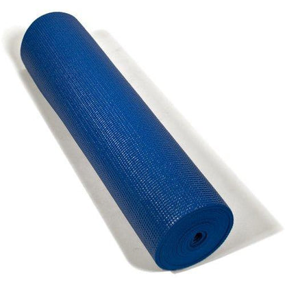 Alabaster OMSutra Studio Yoga Mat 6mm Deluxe, royal blue color, textured surface, suitable for yoga and floor exercises.