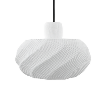 Black Twist Glow pendant lamp by Azure Pontus, modern lighting fixture with a sleek, twisted design for stylish home or office illumination.