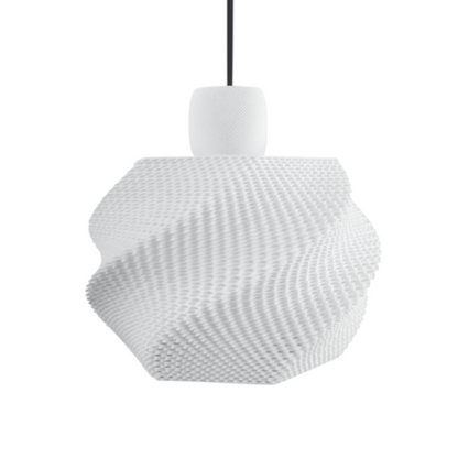 Black Zenith Glow pendant lamp by Azure Pontus, modern lighting fixture with sleek design hanging from the ceiling.