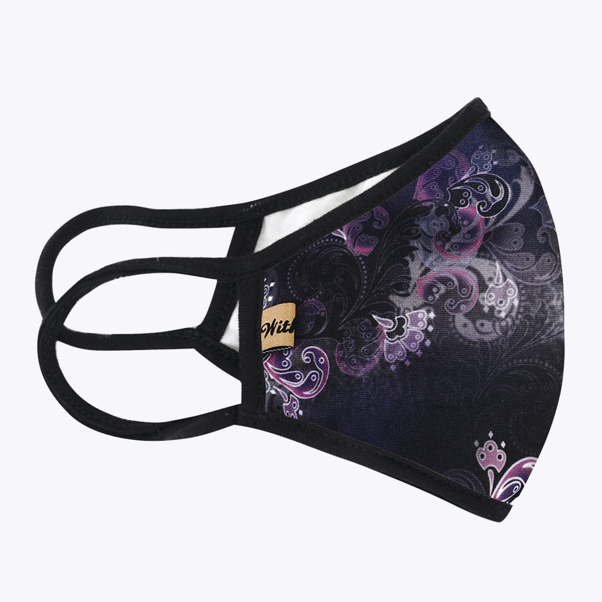 Olive Crius Purpler DaCover 3-layered face cover for women, showing breathable fabric and stylish design.