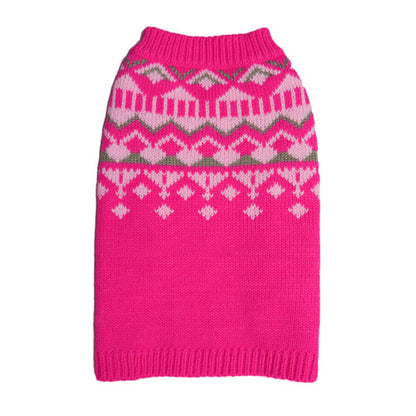 Pink Mason sweater for pets by Lime Aeneas, featuring soft knit fabric and cozy fit for small dogs or cats.