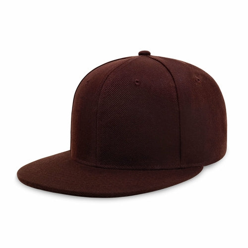 Crimson Hector classic flat bill snapback hat with adjustable polyester fit and breathable design, shown from side view.