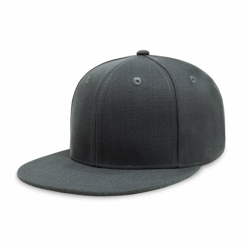 Crimson Hector classic flat bill snapback hat with adjustable polyester fit and breathable design, shown from side view.