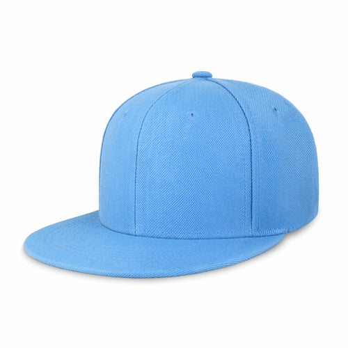 Crimson Hector classic flat bill snapback hat with adjustable fit and breathable polyester fabric, shown from the side view.