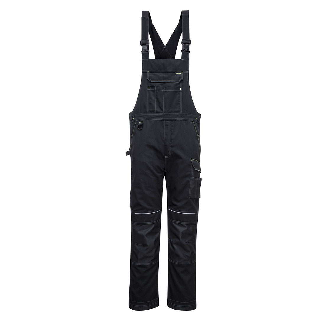 Coral Danae Peto de Trabajo PW3, durable and functional work apron, shown in black with multiple pockets for tools and accessories.