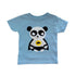 Kids superhero shirt featuring a flying panda from Sky Blue Milo&
