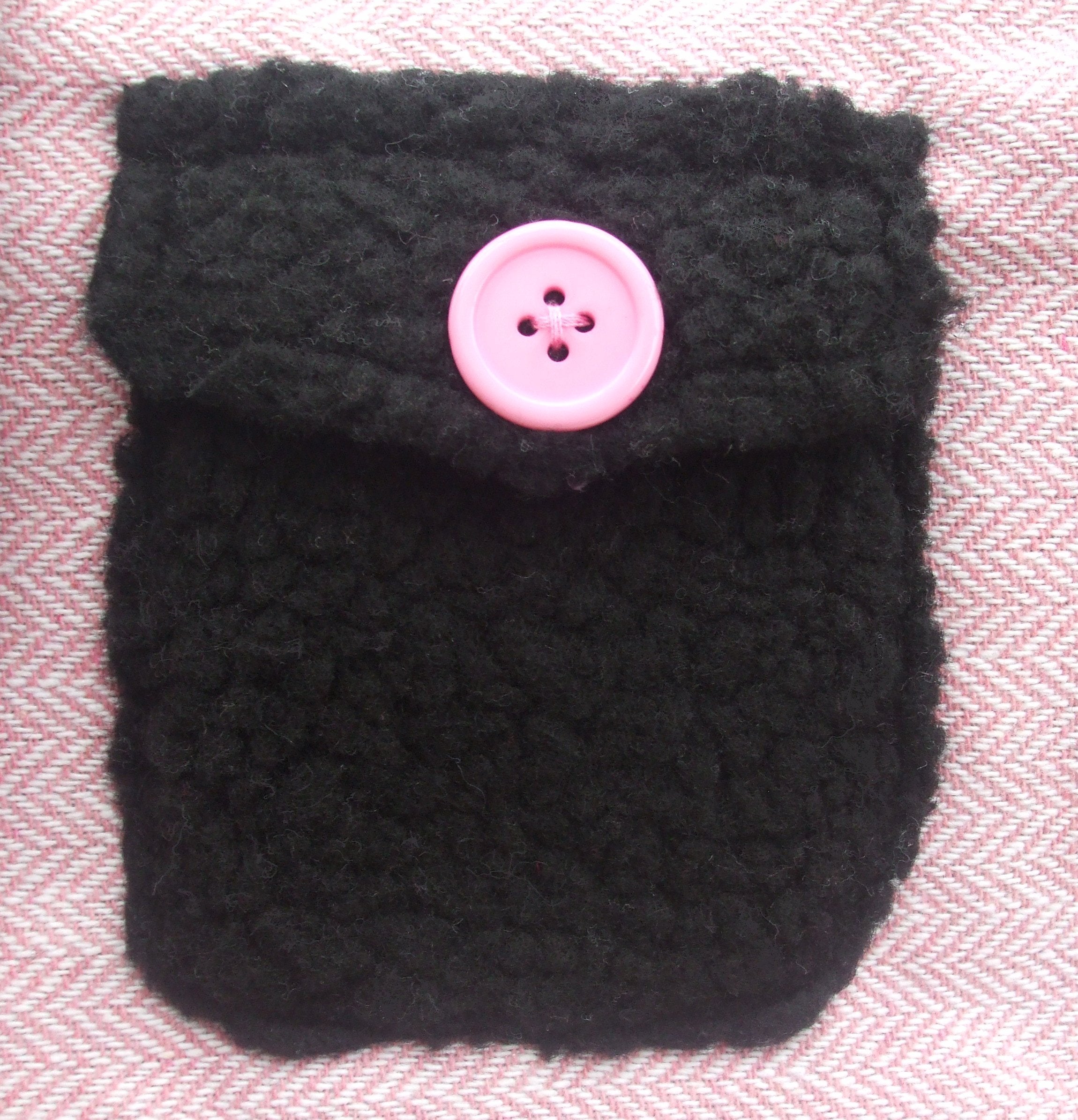 Pink herringbone dog coat by Salmon Oscar featuring a pocket, designed for stylish pet wear for small dogs.