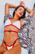 White Amphitryon buckle two-piece swimwear by Rose Paulino, featuring a stylish design for women&
